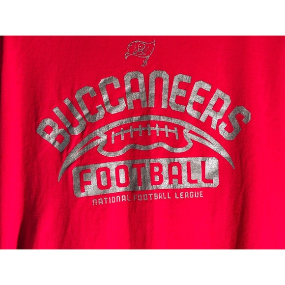 NFL TAMPA BAY BUCCANEERS FOOTBALL Short Sleeve T-Shirt Red Reebok XL - Picture 2 of 5